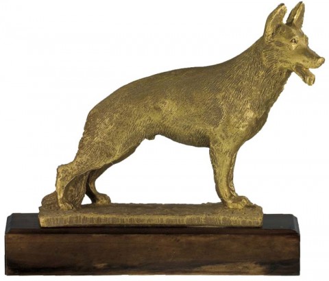 trofeo resina perro 18 cm.