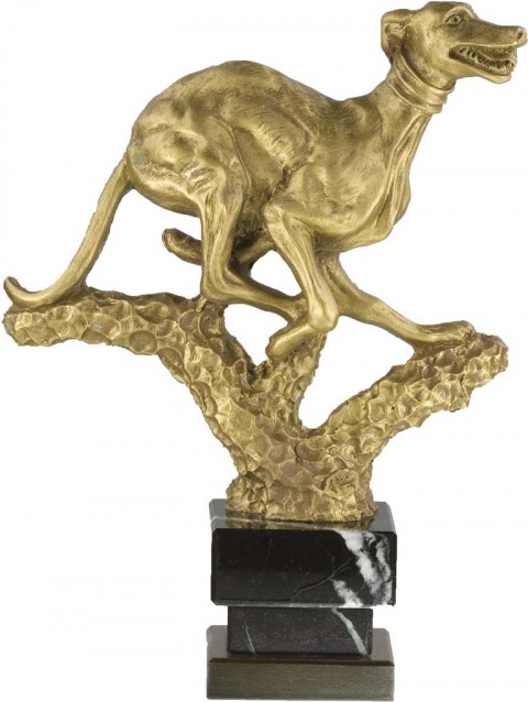 trofeo resina galgo 23 cm.
