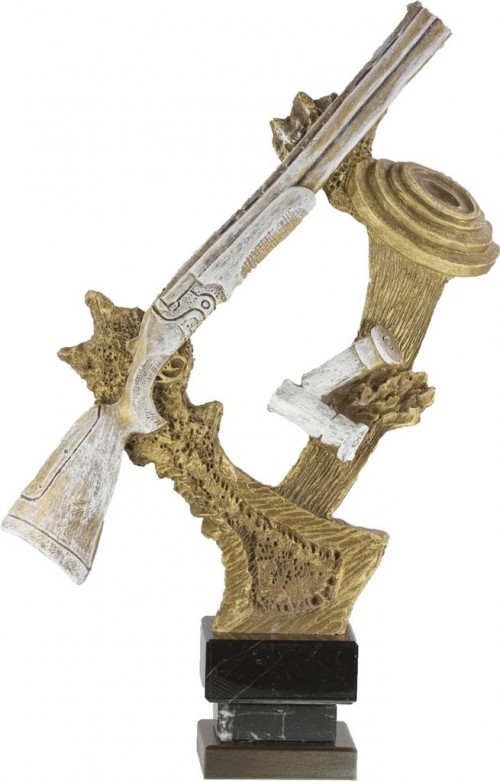 TROFEO RESINA TIRO AL PLATO 33 cm.