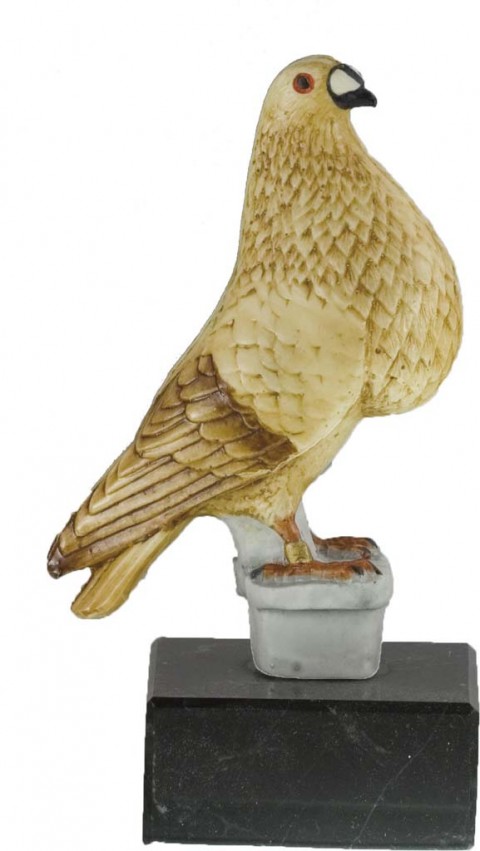 trofeo resina palomas 16 cm.