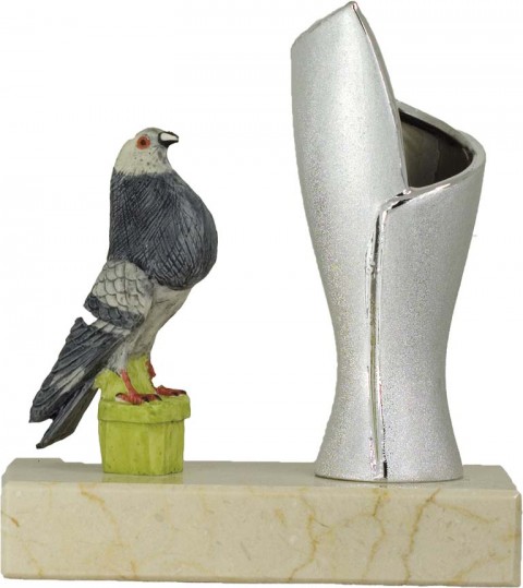 trofeos resina paloma 18 cm.