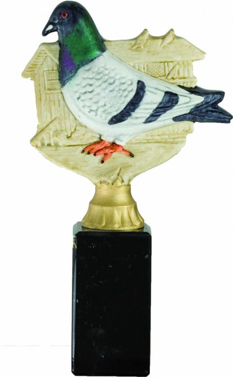 trofeos resina paloma 15 cm.