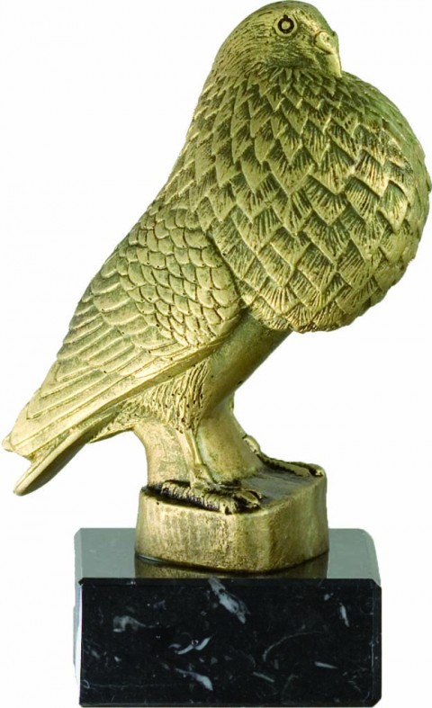 trofeos resina paloma 17 cm.