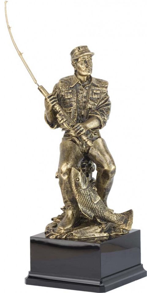 trofeo resina pesca 48 cm.
