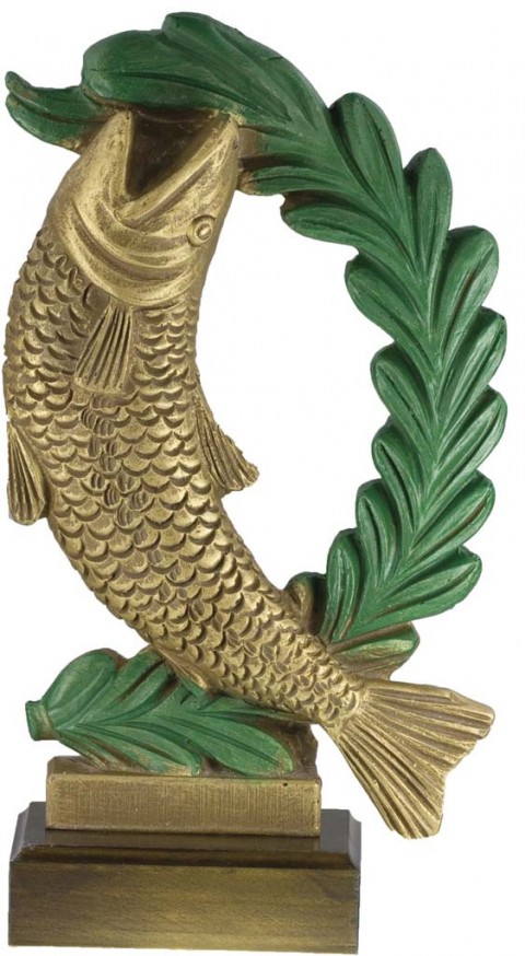 trofeo resina pesca 27 cm.