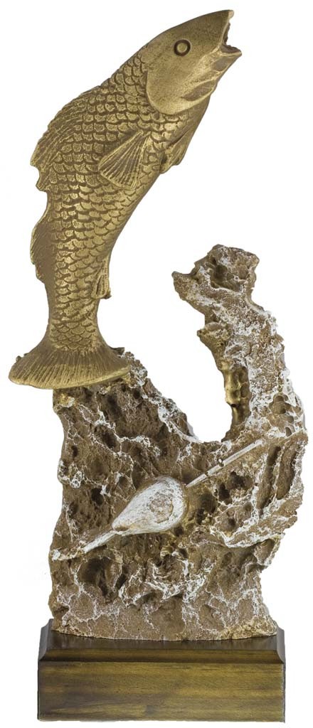 trofeo resina pesca 29 cm.