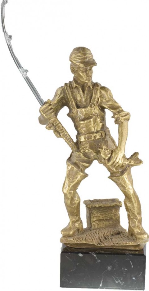 trofeo resina pesca 25 cm.