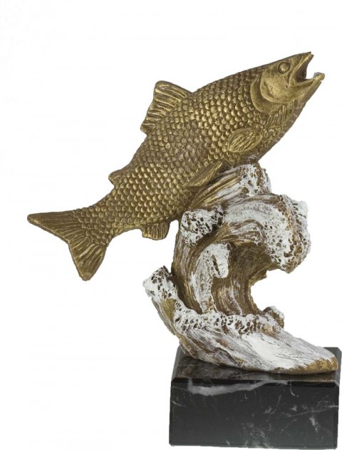 trofeo resina pesca 17 cm.