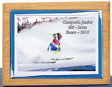 (126)placa + madera premium 21 x 17 cm