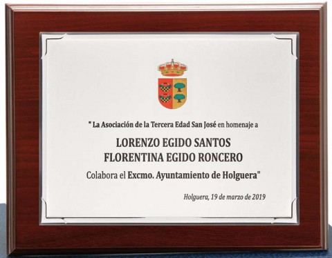 (130)placa + madera premium 21 x 17 cm
