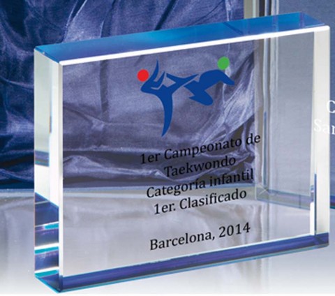 (156)trofeo cristal 10 x 8 cm
