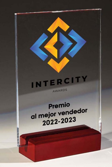 (164)trofeo metacrilato 19 cm