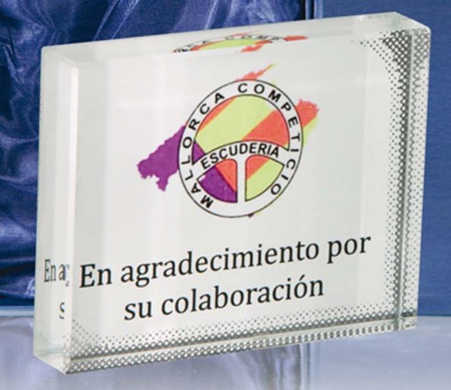 (138)CRISTAL  SUBLIMACION 10 x 8 cm