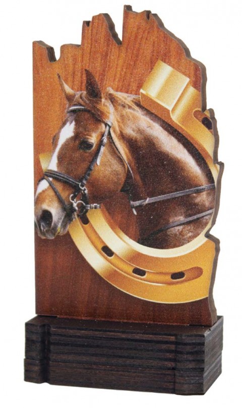 (239)trofeo madera hipica 13 cm