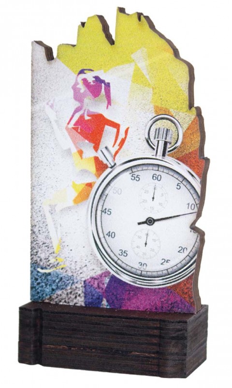 (239)trofeo madera atletismo femenino 13 cm