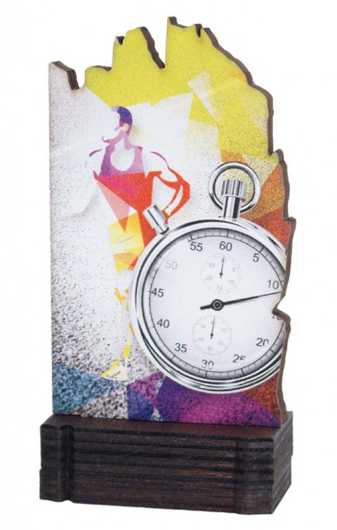(239)trofeo madera atletismo masculino 13 cm