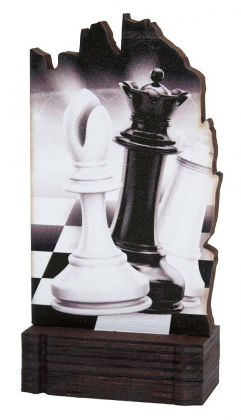 (239)trofeo madera ajedrez 13 cm