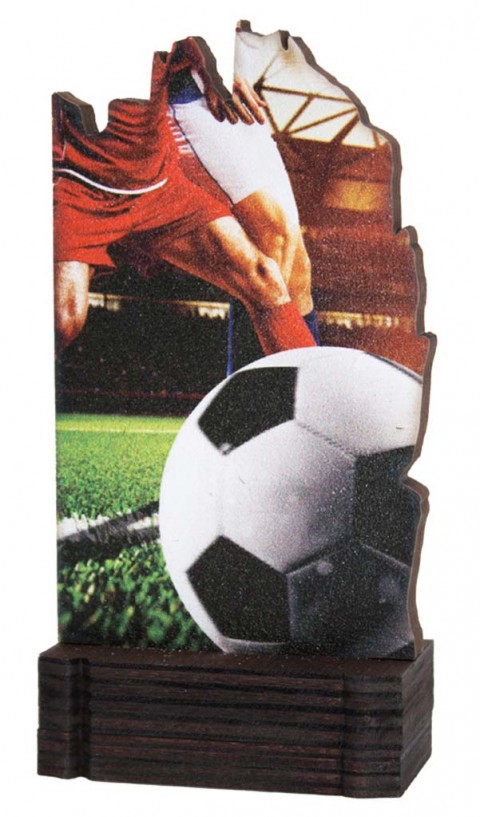 (174)trofeo madera futbol masculino 13 cm