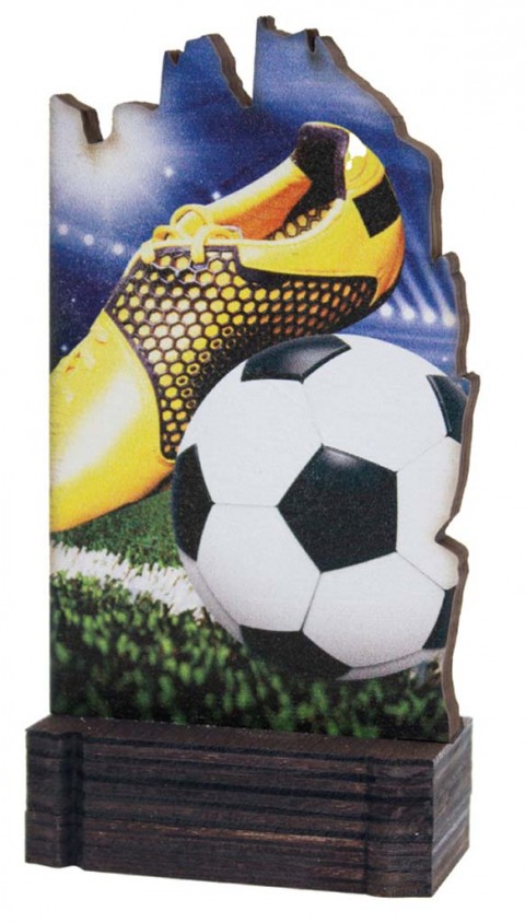 (174)trofeo madera futbol 13 cm