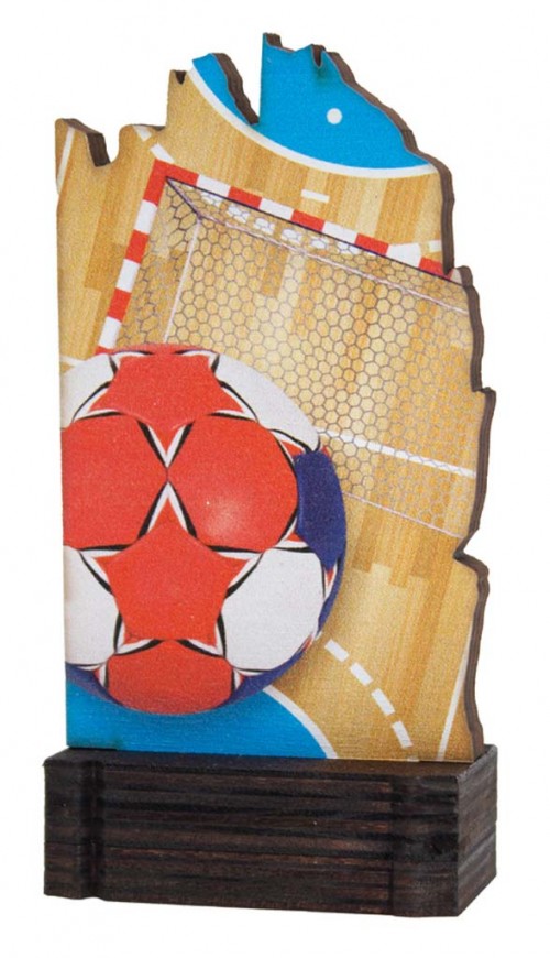 (240)TROFEO MADERA BALONMANO 13 cm