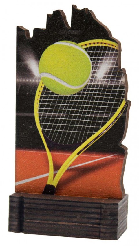 (240)trofeo madera tenis 13 cm