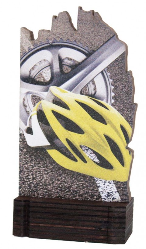 (240)trofeo madera ciclismo 13 cm