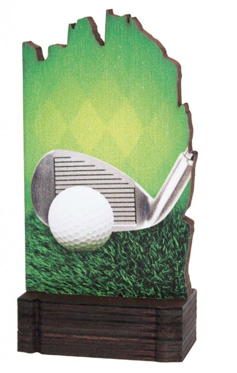 (241)trofeo madera golf 13 cm