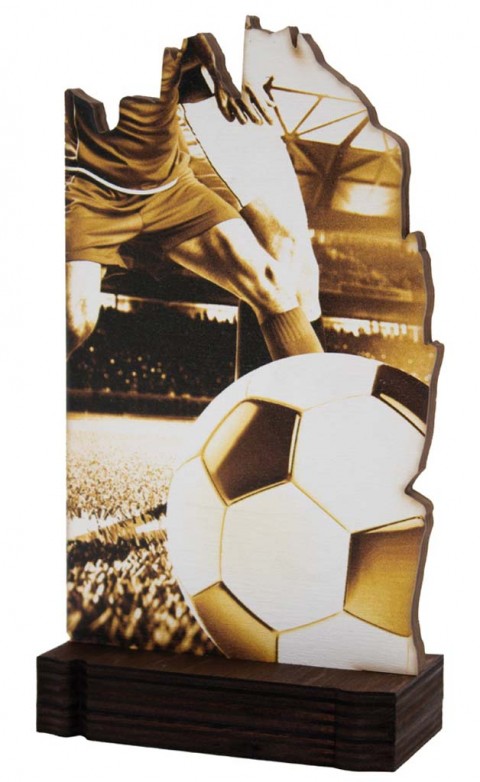 (178)trofeo madera futbol 19 cm