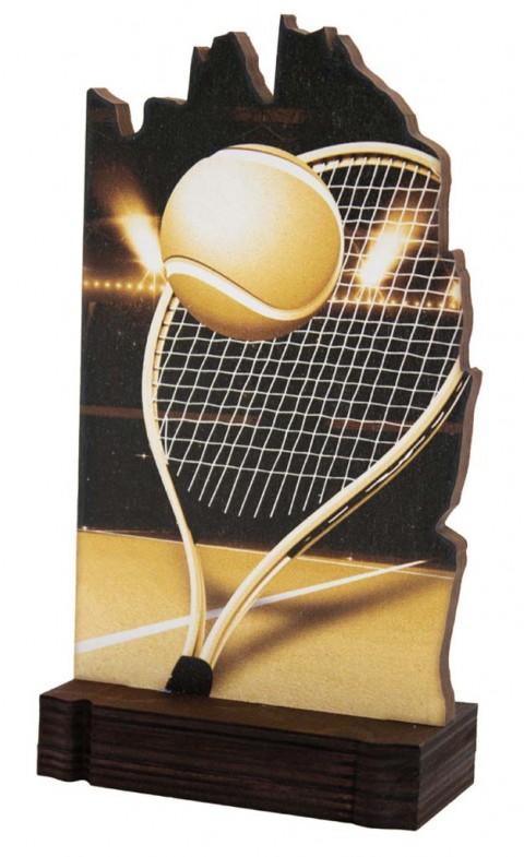 (241)trofeo madera tenis 19 cm