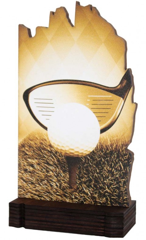 (242)trofeo madera golf 19 cm