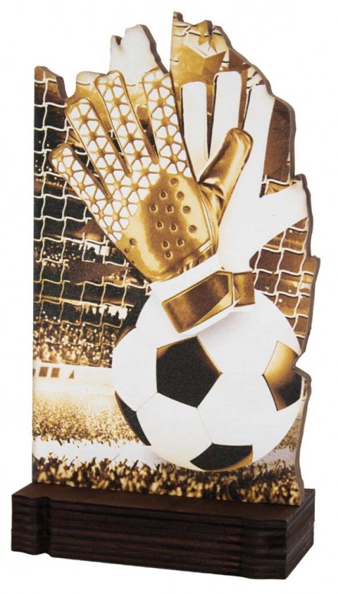 (242)trofeo madera portero 19 cm