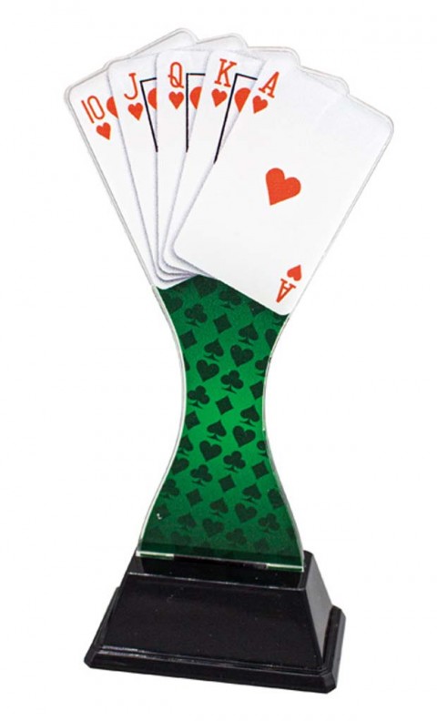(247)trofeo metacrilato poker 17 cm