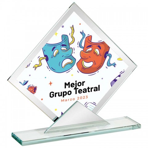 (136)cristal  sublimacion 14 cm