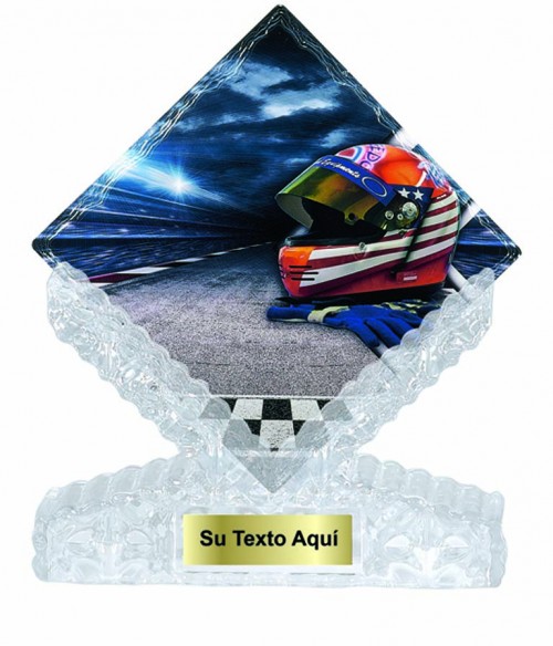 (199)TROFEO CERAMICA CARRERAS 25 cm