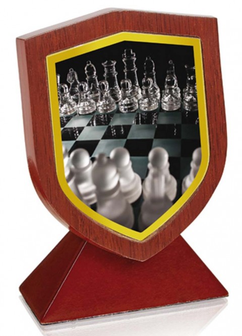 (243)trofeo madera ajedrez 13 cm
