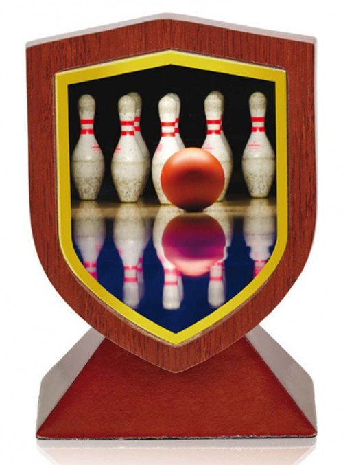 (243)TROFEO MADERA BOLOS 13 cm
