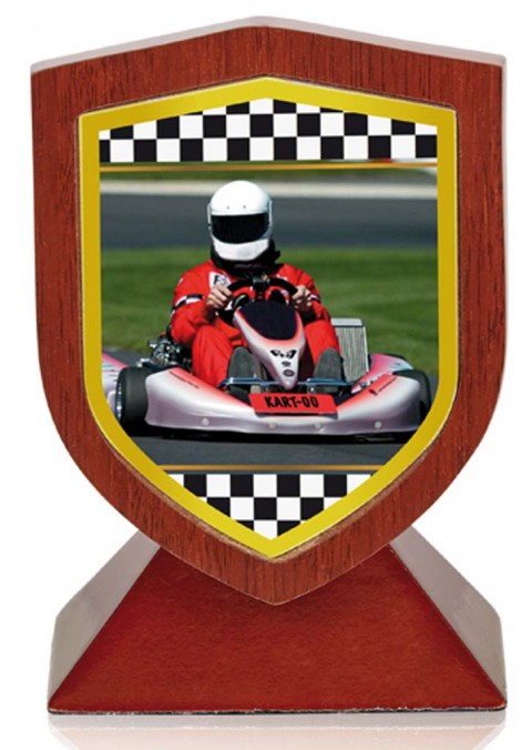 (244)trofeo madera karts 13 cm