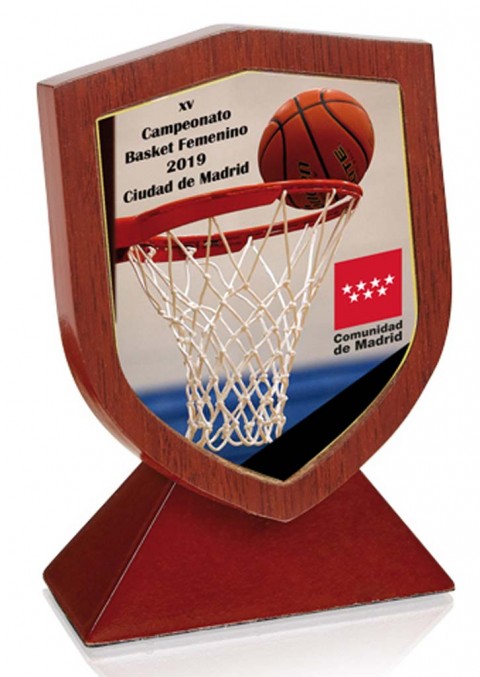 (139)madera + escudo personalizado  sublimacion 13 cm