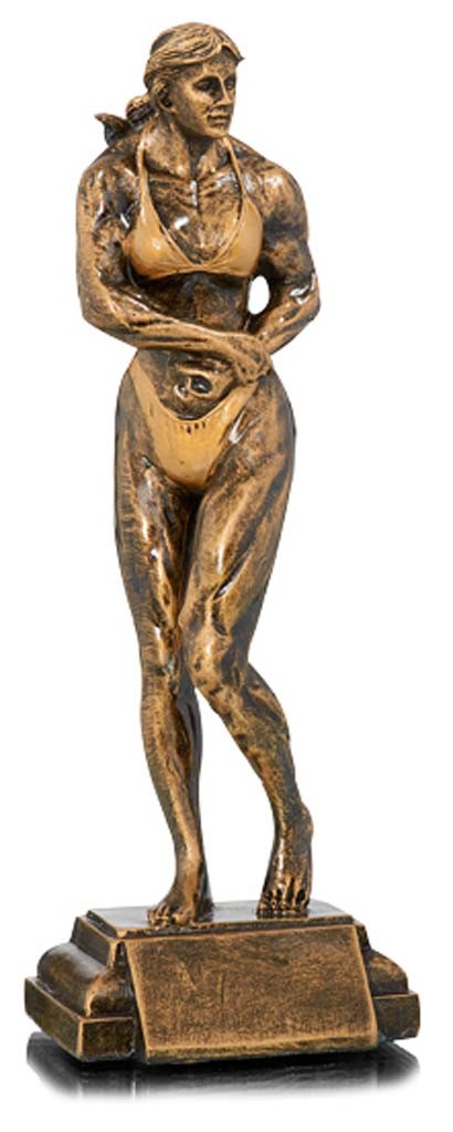 (194)resina culturismo femenino 27 cm