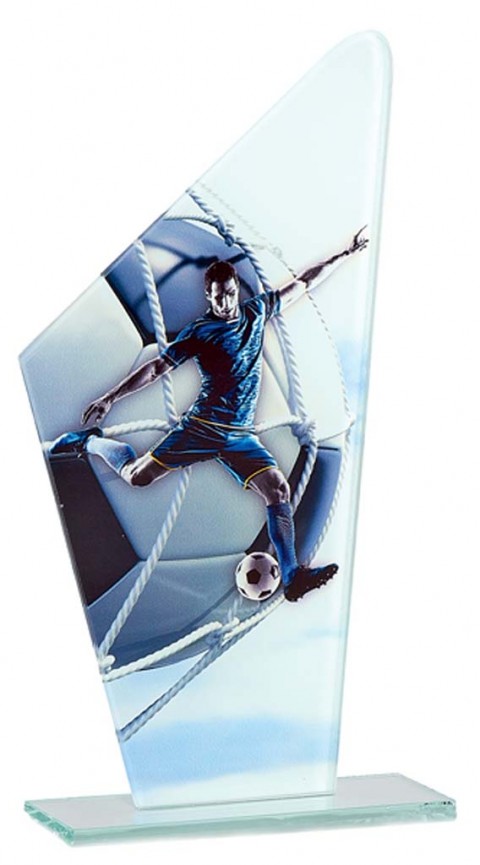 (202)trofeo cristal futbol 22 cm
