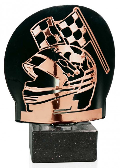 (236)trofeo metal motor bronce 18 cm