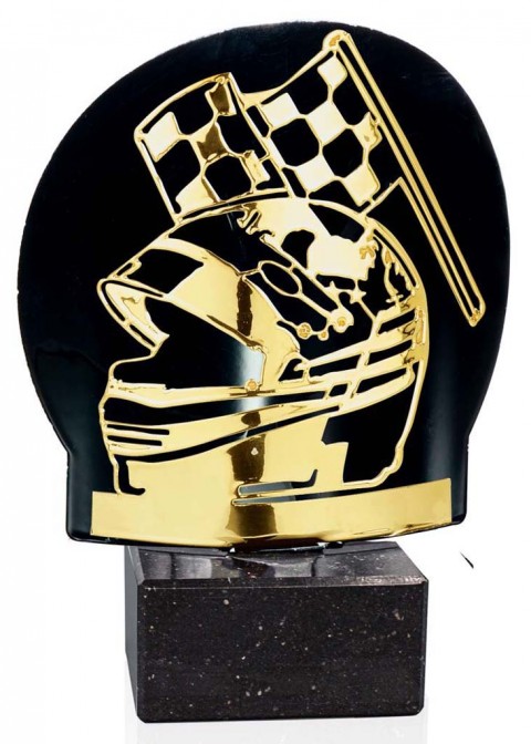 (236)trofeo metal motor oro 18 cm