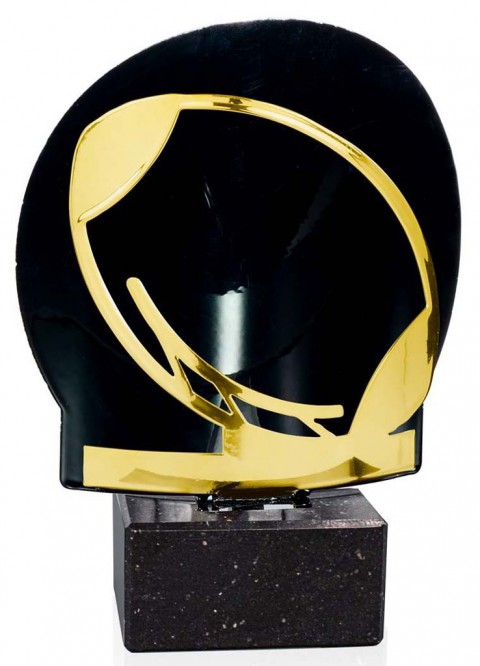 (238)trofeo metal rugby oro 18 cm