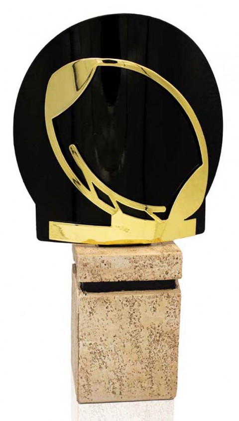 (235)trofeo metal rugby oro 23 cm