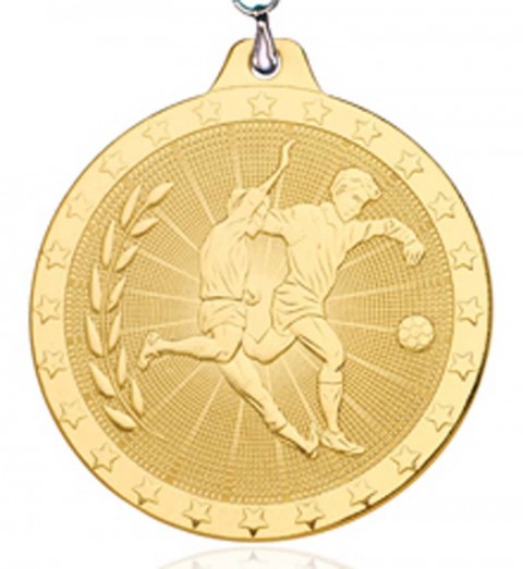 (19)medalla futbol  5 cm  oro