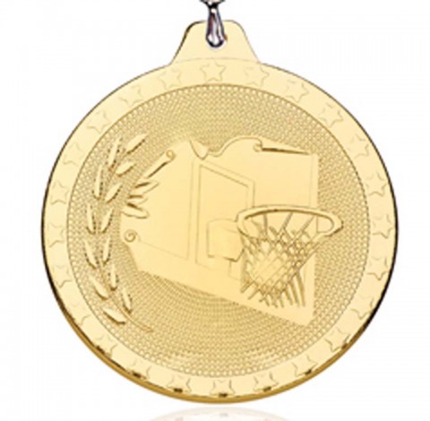 (19)medalla basket  5 cm  oro