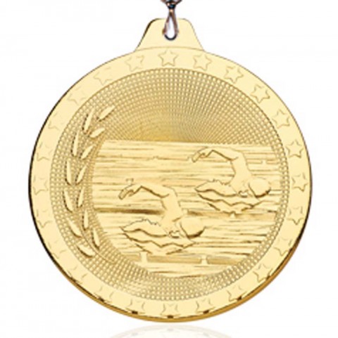 (19)medalla natacion   5 cm oro