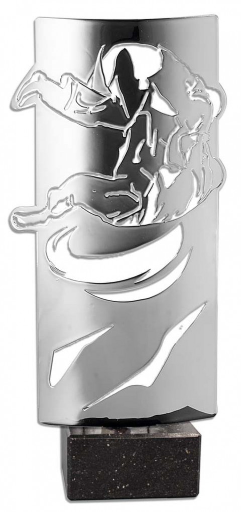 (236) trofeo metal judo 24 cm 