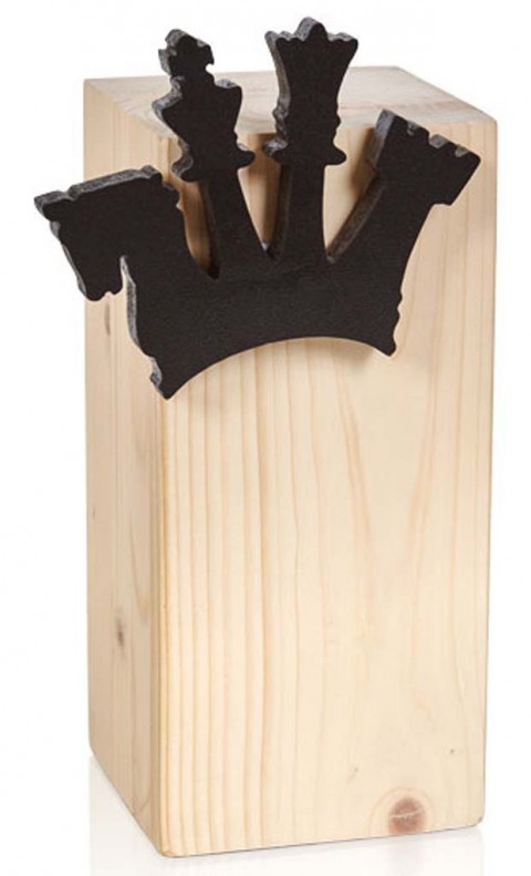 (9)trofeo madera especial ajedrez 18 cm