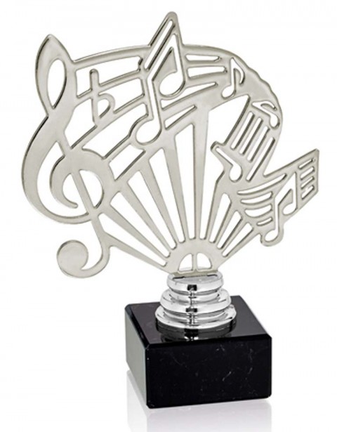 (225)trofeo metal msica 16 cm